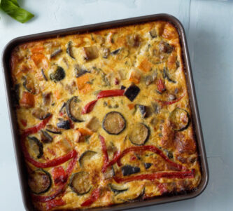 Flan au Surimi sticks & légumes du soleil